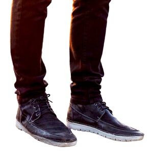 ROAN BY BEDSTÜ TOBIAS OILED SUEDE WHITE BFS MEN COLOR BLACK SIZE 10